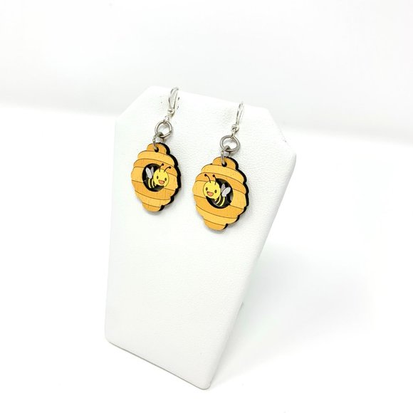 Bee Hive with Bee Earrings - Picture 3 of 4